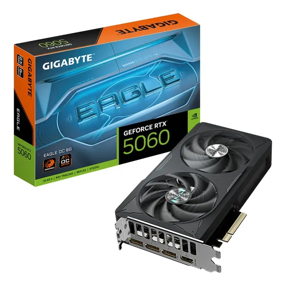 Placa De Vídeo Gigabyte Rtx 5060 Eagle Oc, 8gb Gddr7 128-bit
