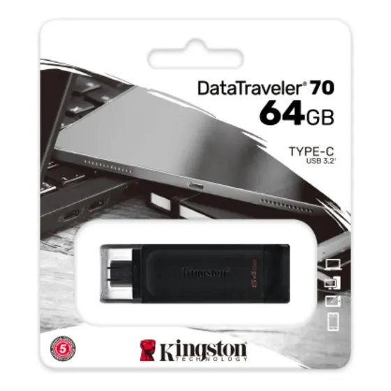 Pen Drive 64gb Kingston Usb C Datatraveler 70 Usb 3.2 Dt70