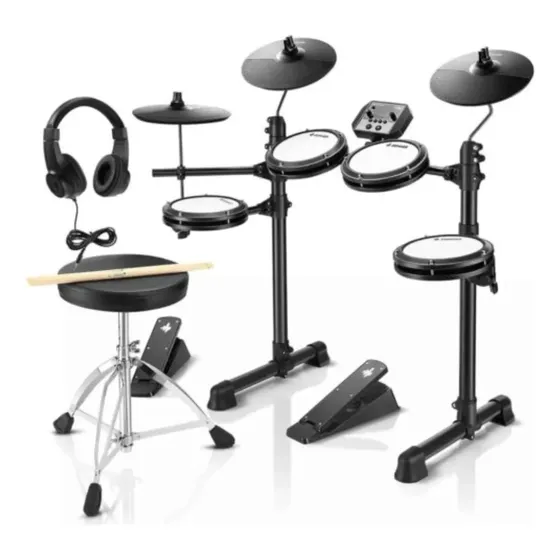 Bateria Eletrônica Donner Ded-80 Peles Mesh 180 Sons Bateria Eletrônica Donner Ded-80 Peles Mesh 180 Sons
