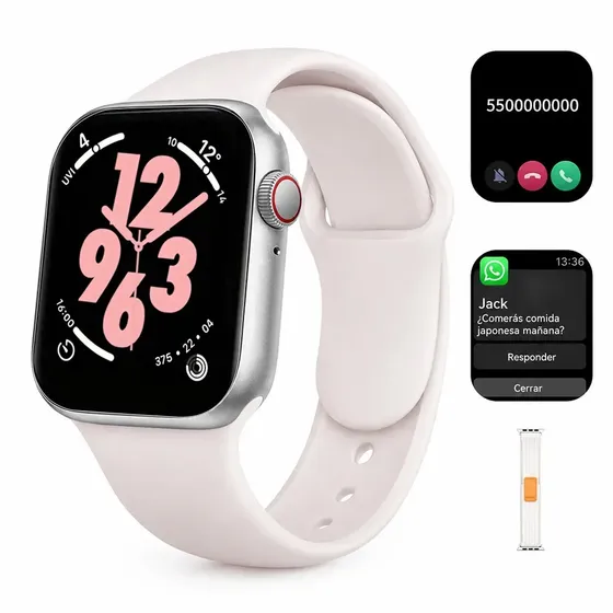 Smartwatch Jiditech M60 Pro 42 mm com Monitoramento Cardíaco e Chamadas, para Android e iOS