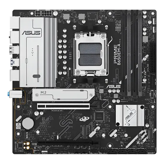 Placa Mãe Asus Prime B650em-a, Chipset B650, Amd Am5, Matx Preto