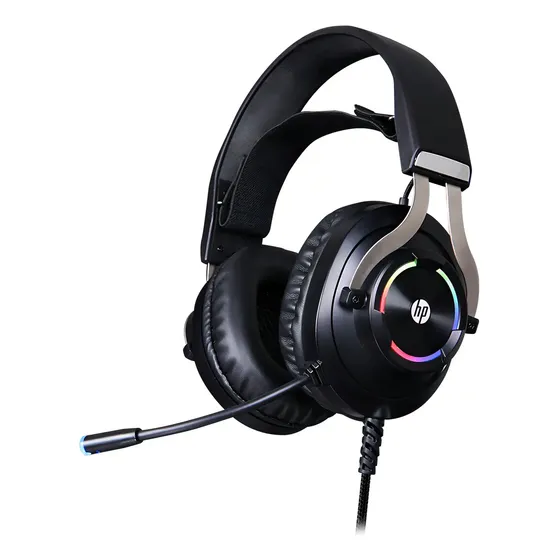 Headset Gamer HP H360 com Microfone e Luz LED Preto