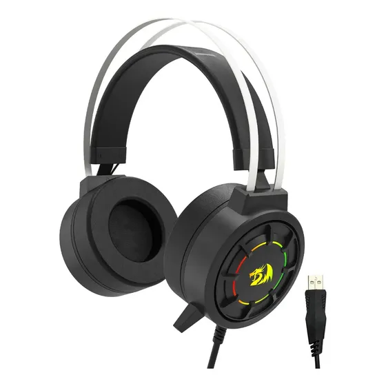 Headset Gamer Redragon Grandel Rgb Preto Usb H314-rgb Preto