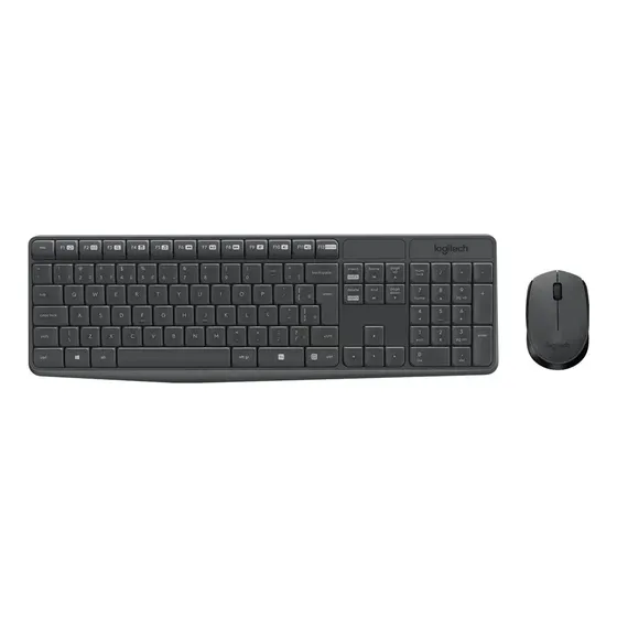 Kit Teclado E Mouse Sem Fio Logitech Mk235 Preto Kit Teclado E Mouse Sem Fio Logitech Mk235 Preto