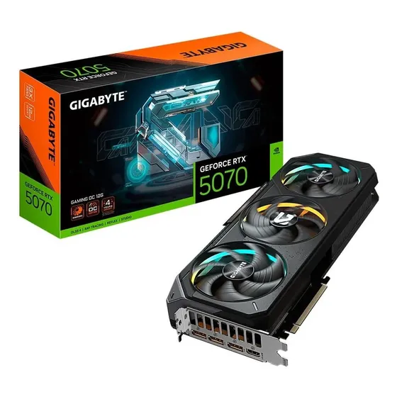 Placa De Vídeo Gigabyte Rtx 5070 Gaming Oc 12g 12gb Gddr7