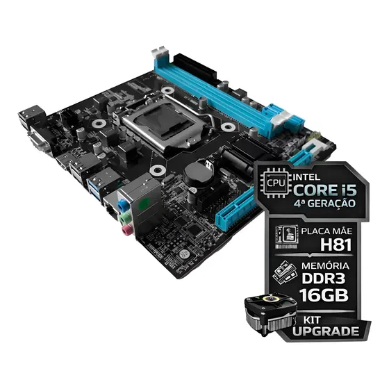 Kit Upgrade Intel Core I5 4a 16gb Cooler Placa Mae H81
