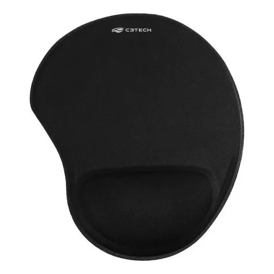 Mouse Pad Ergonômico C3Tech MP-50 Preto Borracha Apoio de Pulso