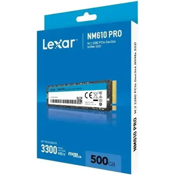 Ssd Lexar Nm610 Pro 500gb, M.2 2280, Nvme, Leitura 3000mb/s
