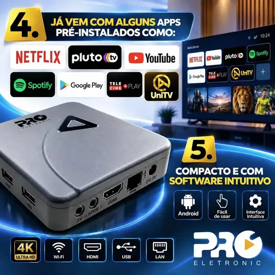 Proeletronic Smart Android Tv Box 2gb 16gb