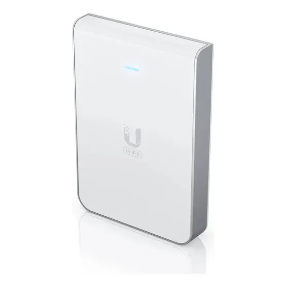 Ponto de Acesso Access Point UniFi U6 In-Wall com WiFi 6 e 4 Portas Branco Ubiquiti