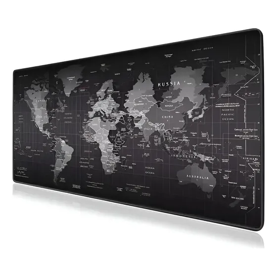 Mouse Pad Gamer Tema Mapa Mundi Extra Grande 90x40 Cm
