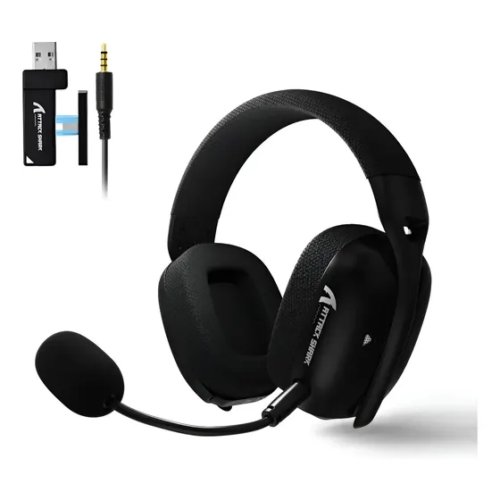 Headset, Fone Attack Shark Gamer L80 Pro Preto
