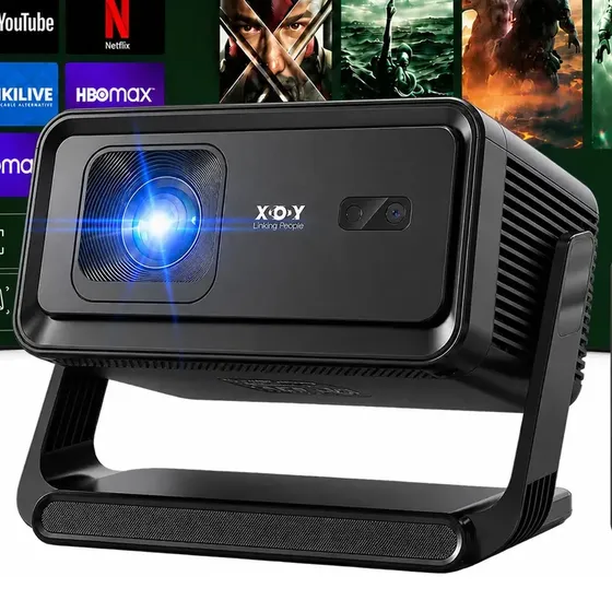 Projetor Smart Full HD Nativo 1080p com Android 14, Wi-Fi 6 e Bluetooth 5.4
