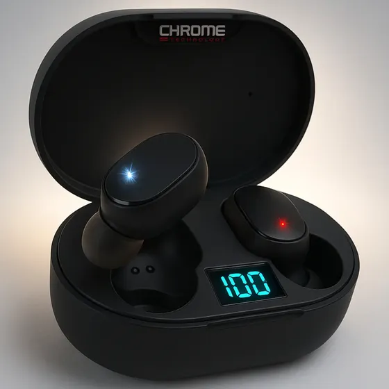 Fone De Ouvido Bluetooth Marca Chrome Technology Sem Fio Tws Som Imersivo Bateria De Longa Duração E Conexão Ultra Rápida Com Tecnologia 5.0