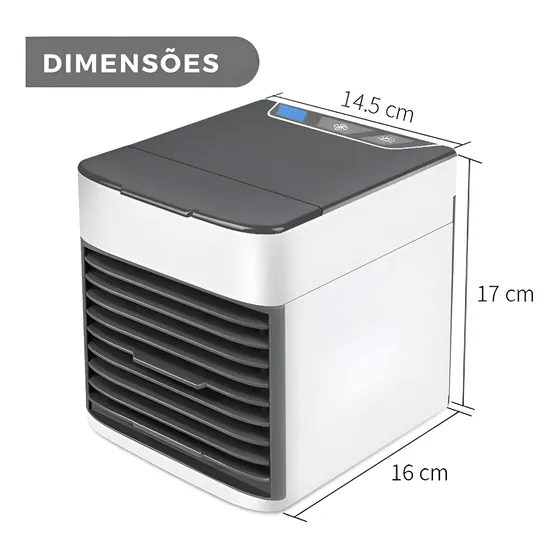 Mini ar condicionado genérico, ar condicionado portátil a frio, branco