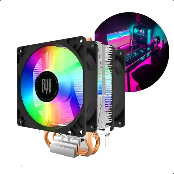 Cooler Processador Revenger Fan Duplo 120w 2 Heat Pipes