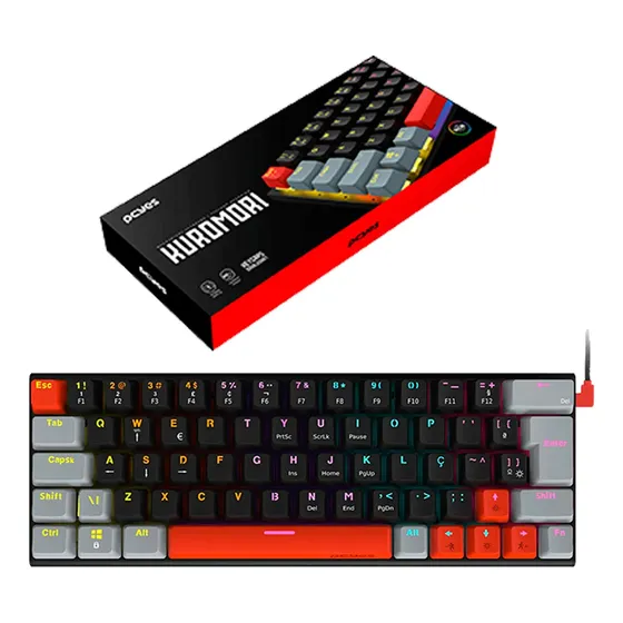 Teclado Mecanico Gamer Pcyes Kuromori 60% Vulcan Tricolor Teclado Mecanico Gamer Pcyes Kuromori 60% Vulcan Tricolor