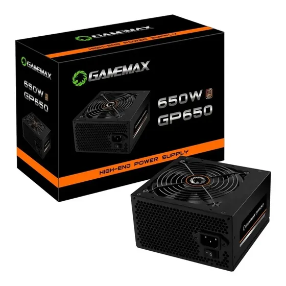 Fonte Atx 650w Gamemax Gp650 80 Plus Bronze Pfc Ativo Gamer