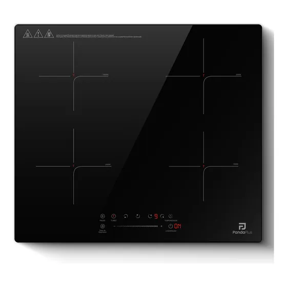 Cooktop Indução 4 Bocas Touch 7000w Panda Plus Preto 220v