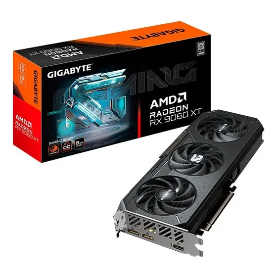Placa De Vídeo Gigabyte Amd Radeon Rx 9060 Xt Gaming Oc 8gb