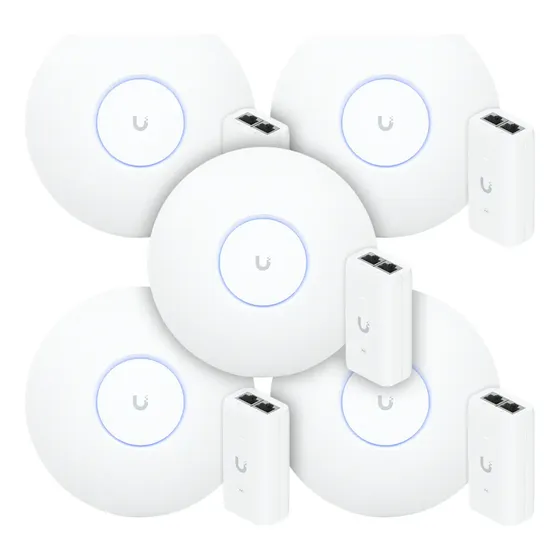 5 Roteadores Wifi 6 U6+ Ubiquiti 3gbps C/ Fonte Poe 48v 15w 5 Roteadores Wifi 6 U6+ Ubiquiti 3gbps C/ Fonte Poe 48v 15w