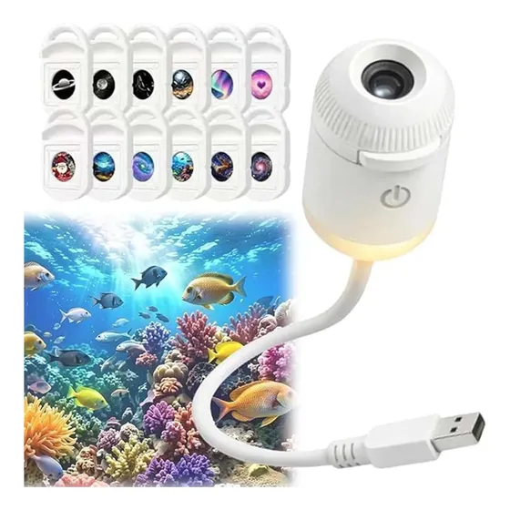 Projetor Oceânico Para Quarto Projetor Externo De 360°