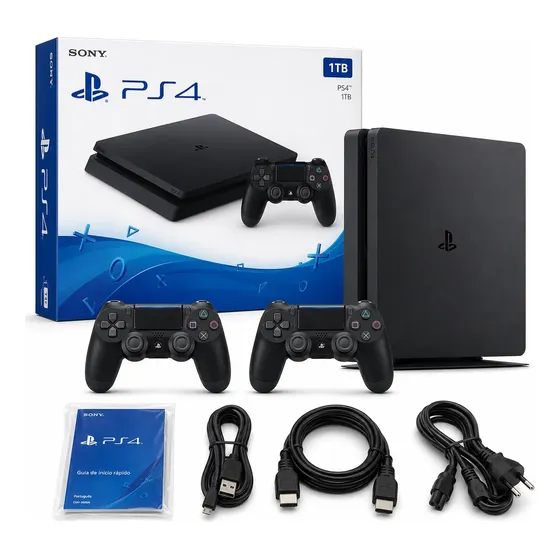 Sony Playstation 4 Ps4 Slim 1tb + 2 Controles Sony Playstation 4 Ps4 Slim 1tb + 2 Controles