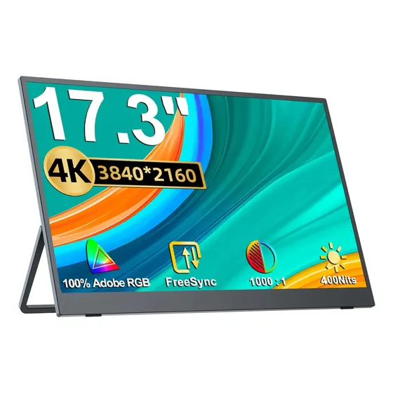 Monitor Gamer Portátil Eviciv 17.3 4k 500 Nits 100% Dci-p3,monitor Gamer,hdmi Usb-c,com Tela Ips E Alto Falante