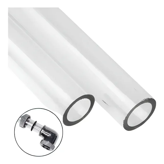 2x Tubo Rígido De Petg 14mm Water Cooler C/ 50cm - 2 Unidade