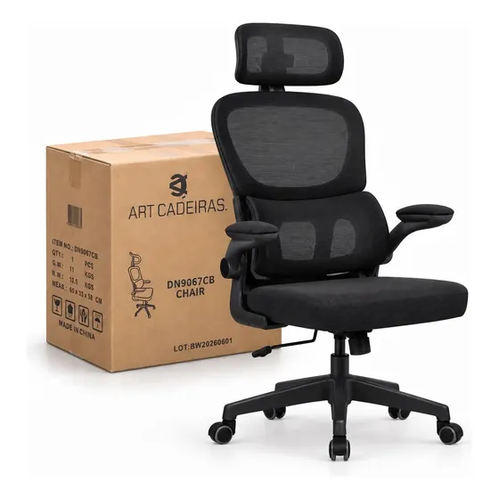 Cadeira Lombar Ergonômica De Escritório Com Apoio Cabeça