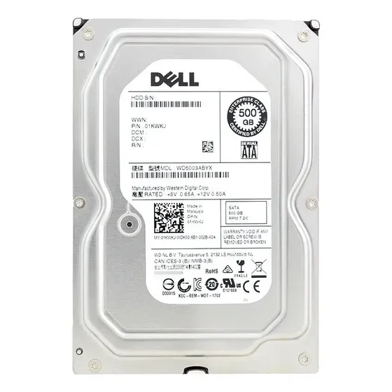 Hd Sata Dell 500gb Enterprise 7.2k 3.5 01kwkj 1kwkj Cor Prateado