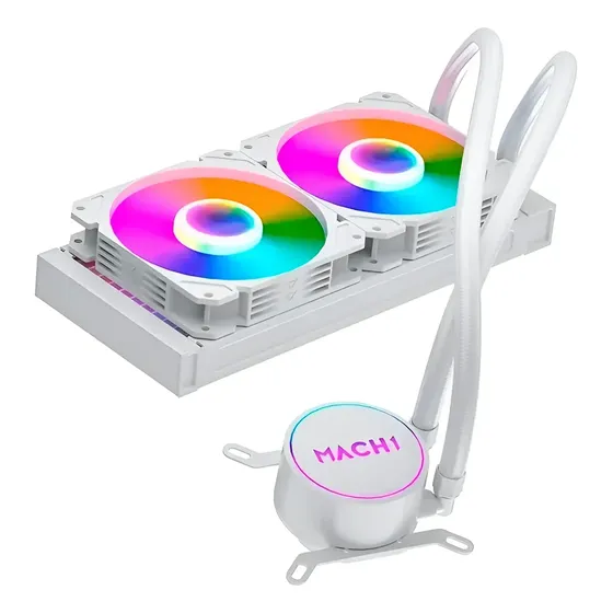 Water Cooler Mach1 Logic, Rgb, 240mm, Amd E Intel, Branco