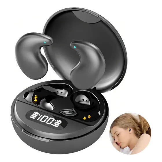 Fone De Ouvido Bluetooth Sem Fio Invisíveis Estéreo Dormir Fone De Ouvido Bluetooth Sem Fio Invisíveis Estéreo Dormir