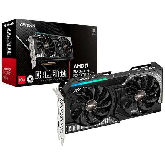 Placa De Vídeo Asrock Radeon Rx 9060 Xt Challenger 16 Gb /