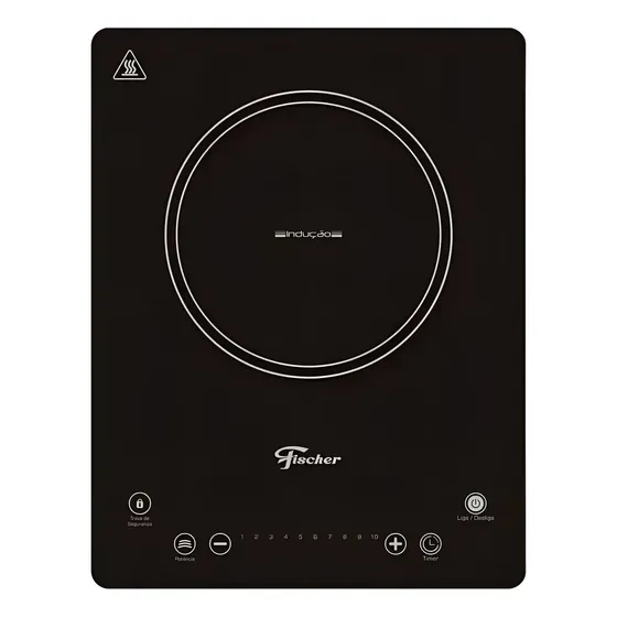 Cooktop De Indução Fischer 1 Boca Com Touch Screen Portátil Cooktop De Indução Fischer 1 Boca Com Touch Screen Portátil