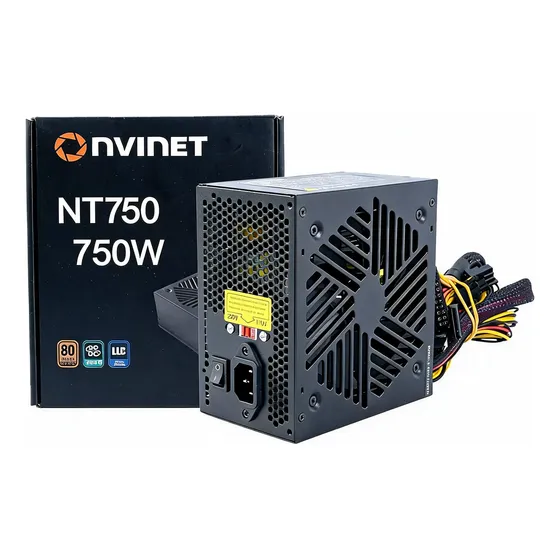 Fonte Atx 750w Nvinet -bivolt Para Pc Gamer Alta Performance
