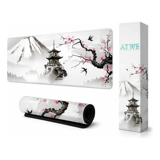 Mouse Pad Gamer Japonês Cherry Blossom 70x30 Cm - ATWE Eletrônicos