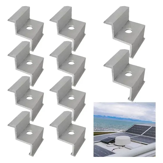 10 Peças De Braçadeiras Para Painéis Solares 35-40mm, Prata