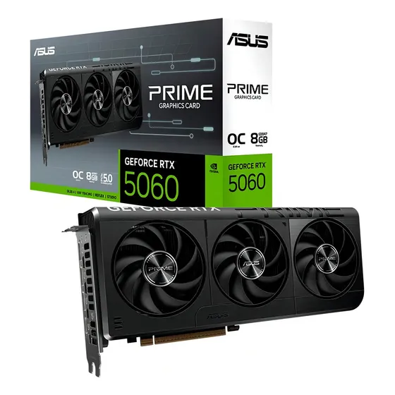 Placa De Video Asus Geforce Rtx 5060 Prime Oc Edition, 8gb