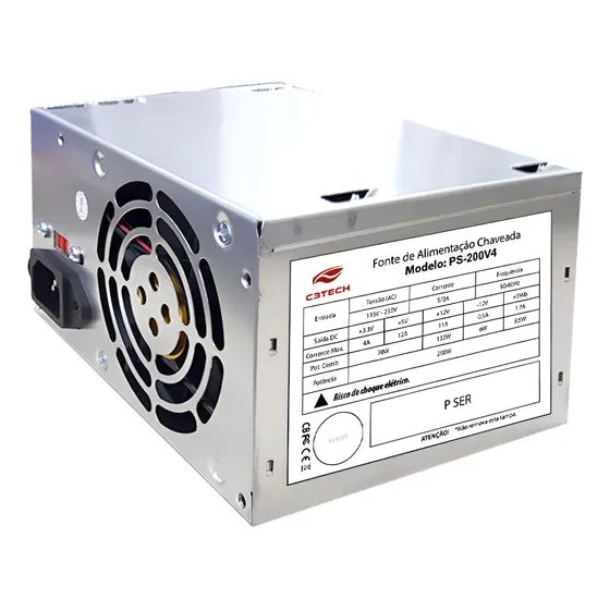 Fonte De Alimentação Para Pc C3tech Ps-200v4 200w 115v/230v