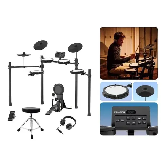 Kit 15 Bateria Eletrônica Musical Digital 150 Timbres Usb