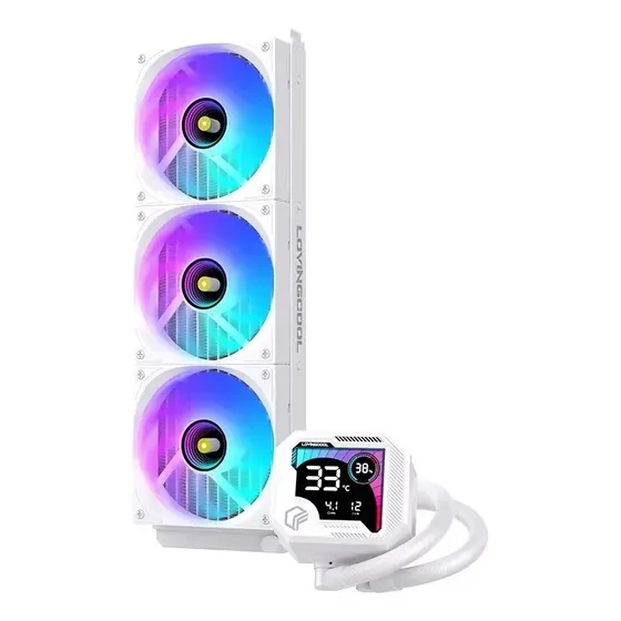 Water Cooler Argb 360mm Com 3 Ventoinhas Pwm Para Cpu Branco