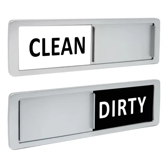 Ímã Para Lava-louças Clean Dirty Silver