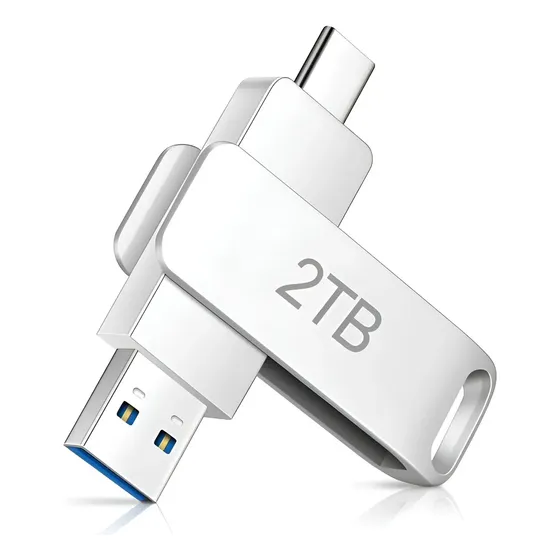 Unidade Flash Usb 2 Em 1 Tipo C Alta Velocidade 3.0 2 Tb