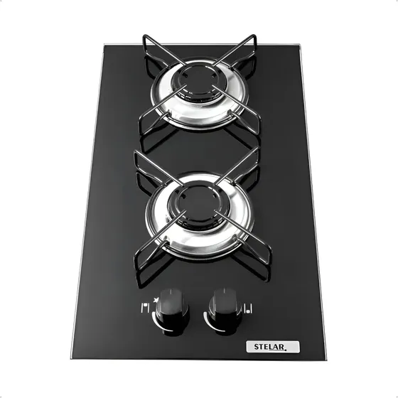 Fogão Cooktop A Gas 2 Bocas Nivus Preto Bivolt Stelar