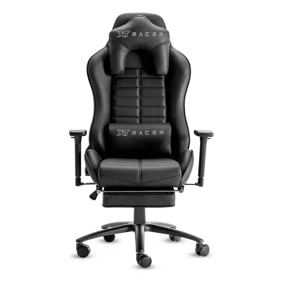 Cadeira Gamer Xt Racer Platinum W Em Couro Preto