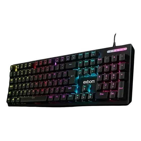 Teclado Mecânico Gamer Rgb Abnt2 Switch Azul Bk-g500