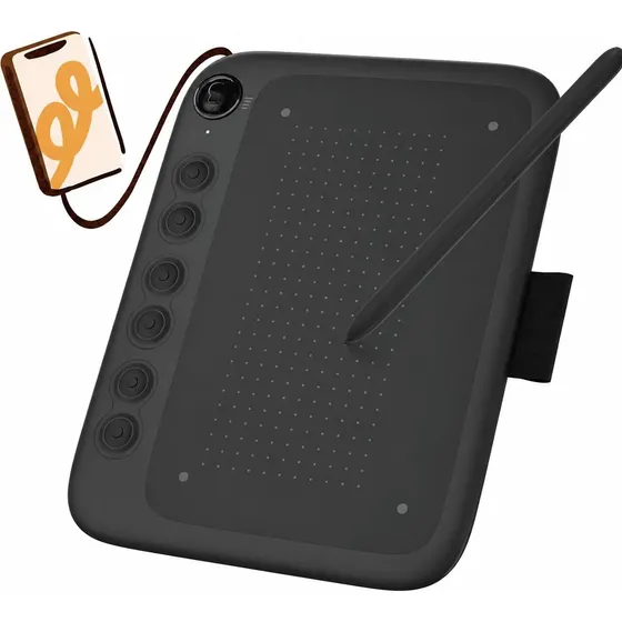 Tablet Gráfico Ugee Q6 (preto) Caneta Sem Bateria