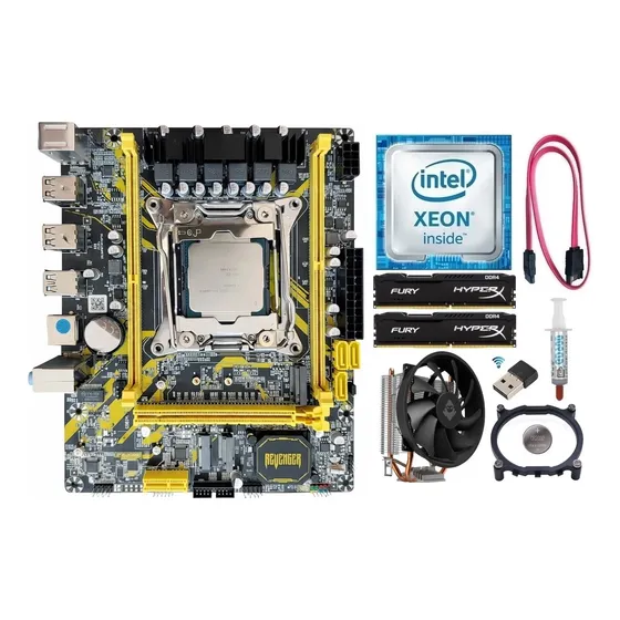 Kit Placa Mãe Intel X99 Xeon E5 2680 V4 16gb Ddr4 Wi-fi