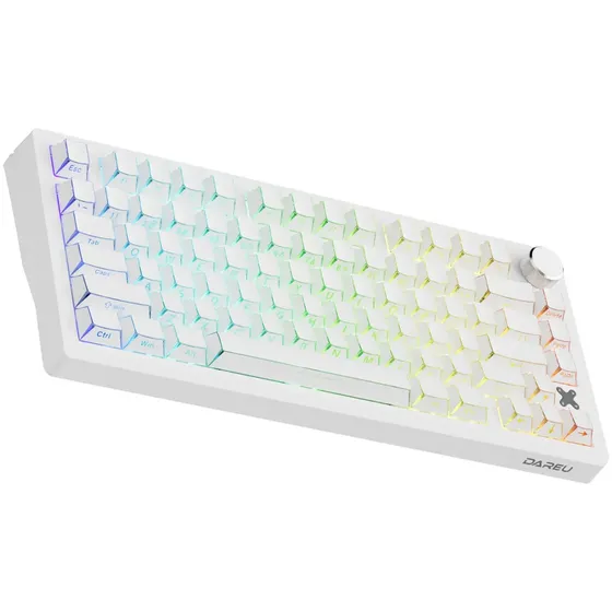 Teclado Mecânico Gamer Sem Fio Tri Mode Gasket Hot Swapp 75% Led Rgb Switch Pegasus Dareu Flex 75 Shadowfold